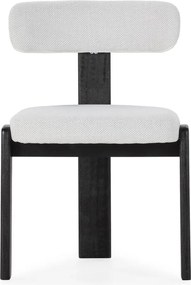 Fekete-világosszürke kárpitozott étkezőszék szett 2 db-os Nadia – MOME