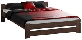 Emelt masszív ágy ágyráccsal 160x200 cm Dió