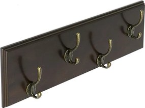 Fa Akasztó Wenge Barna 50cm Fali 4AKASZTÓS