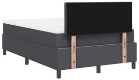 Box Spring Ágy Matracokkal Sötétszürke 120x200 cm Kordbársony Szövet