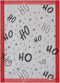 Karácsonyi konyhai törlőkendő Zwoltex Ho Ho Ho szürke piros