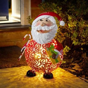 Elemes karácsonyi Télapó dekor világítással 30 cm