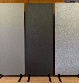 Bilnora Irodai térelválasztó paraván 160x60x2,5cm. Dark Grey színben. Kárpitozva - 14 Dark Grey