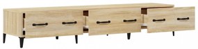 sonoma tölgy színű szerelt fa fali TV-szekrény 150x34,5x30 cm