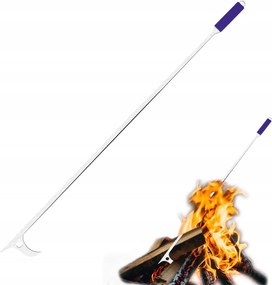 Tűzrakó kandalló temetkezési eszköz 100 cm hosszú acél, védő fogantyúval