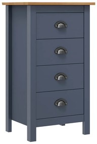 Hill range szürke tömör fenyőfa komód 46 x 35 x 80 cm