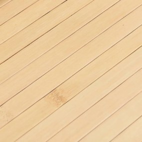 négyszögletű világos természetes bambusz szőnyeg 80 x 200 cm