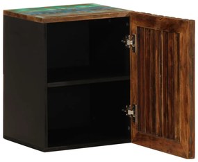Tömör akácfa falra szerelhető fürdőszobaszekrény 38x34x48 cm