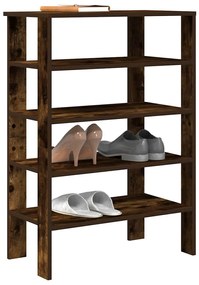 füstös tölgy színű szerelt fa cipőtartó 61x32x87,5 cm