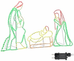 Világító Betlehemi Jelenet 550 LED-del Sokszínű 112 x 72 cm PVC