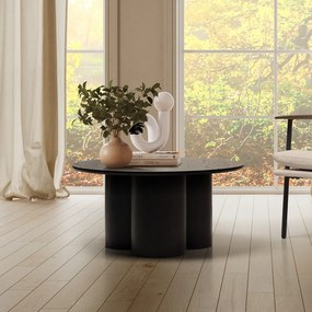 Fekete kerek dohányzóasztal ø 80 cm Lua – MOME