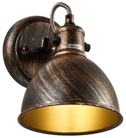 Brilagi - Fali spotlámpa TECHNO 1xE27/60W/230V bronz/patinás