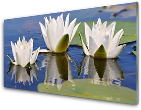Üvegfotó virágok növények 125x50 cm