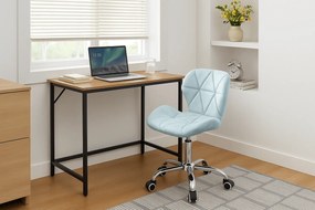 Dolgozószobai szett íróasztal TAYLOR 80x50 cm sonoma tölgy + irodai szék AVOLA VELVET világoskék