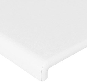 fehér műbőr LED-es fejtámla 83x16x118/128 cm