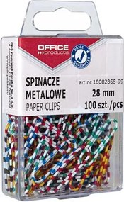 Gemkapocs, 28 mm, csíkos, OFFICE PRODUCTS, színes (D8285599)