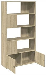 sonoma tölgy színű szerelt fa könyvszekrény 100 x 36 x 189 cm