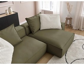 Zöld bőrutánzat sarokkanapé (variálható) Boheme – Bobochic Paris