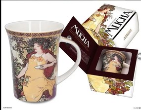 Porcelánbögre 400ml,Mucha:Ősz
