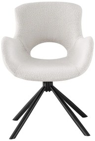 Fehér kárpitozott karfás étkezőfotel szett 2 db-os Amorim – House Nordic