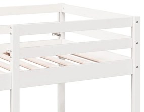 fehér fenyő galériaágy-keret asztallal és székekkel 90 x 190 cm
