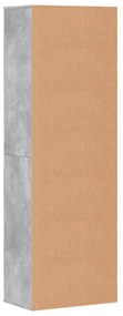 Betonszürke szerelt fa magasszekrény 60 x 35 x 180 cm