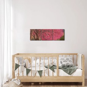 Virágzó fák képe (órával) (90x30 cm)