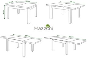 Mazzoni ROYAL Artisan Tölgy/Bézs (Pezsgő) - 270 cm-es NYITHATÓ ASZTAL!