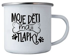Bohemia Gifts Fém bögrés pohár - Mancsok, 350 ml