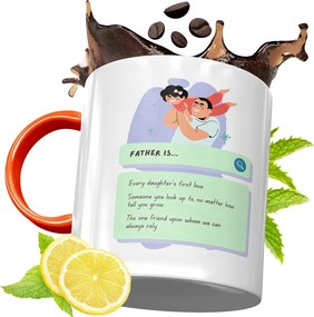 Narancssárga Bögre Apák Napjára Ajándék fényképes nyomtatással