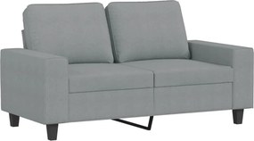 vidaXL kétszemélyes világosszürke szövetkanapé 120 cm