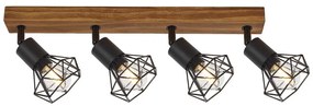 Rabalux 3140 - Spotlámpa ZEUS 4xE14/40W/230V tölgy 3140