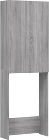 vidaXL szürke sonoma színű mosógépszekrény 64 x 25,5 x 190 cm