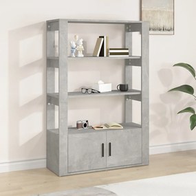 betonszürke szerelt fa tálalószekrény 80x30x119,5 cm