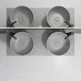 BATH DELUXE 06-039-19-23-00 - BERGEN ráépíthető mosdó, átmérő 39 cm, beton/szürke