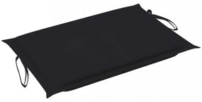 fekete oxford szövet napozóágy párna 186 x 58 x 3 cm