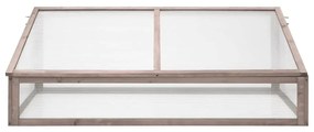 szürke fenyőfa melegház 110 x 58,5 x 39 cm