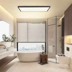 Brilagi-LED Dimmelhető fürdőszobai lámpatest FRAME SMART LED/96W/230V IP44 fekete + távirányító