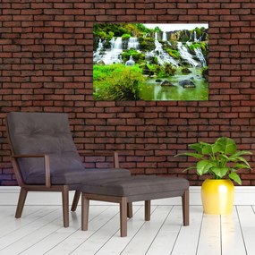 Kép - vízesés zöldövezetben (90x60 cm)