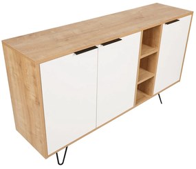 Konzolasztal Clara Console - Oak, Fehér