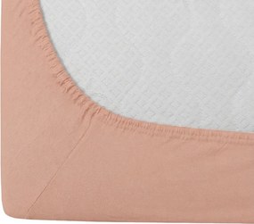 Jersey gumis lepedő BASIC barack 90 x 200 cm