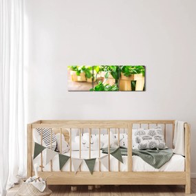 Friss menta képe (órával) (90x30 cm)