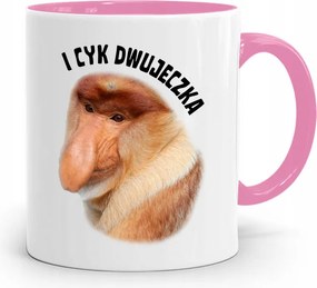 Bögre Rózsaszín Hordozó Janusz És Cicka Kettős Ajándék fényképes nyomattal