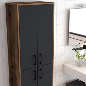 Tároló szekrény Berlin A - Walnut, Anthracite