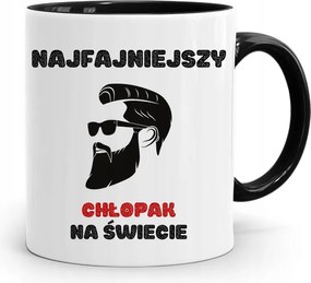 Fekete Bögre Fiúnak A Legmenőbb Fiú fényképes nyomattal