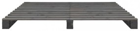 szürke tömör fenyőfa raklap ágykeret 120 x 200 cm