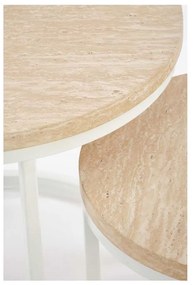 Oreo dohányzóasztal, kő / fehér