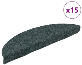 15 db zöld tűlyukasztott öntapadó lépcsőszőnyeg 65 x 21 x 4 cm