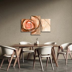 Kép - Absztrakt rózsaszín rózsaszín fehér háttérrel (90x60 cm)