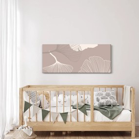 Kép - Bézs színű levelek N⁰1 (120x50 cm)